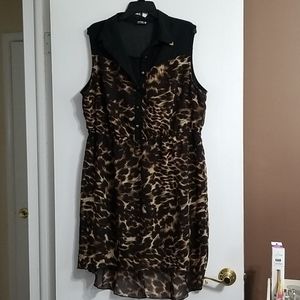 leopard tank top dress